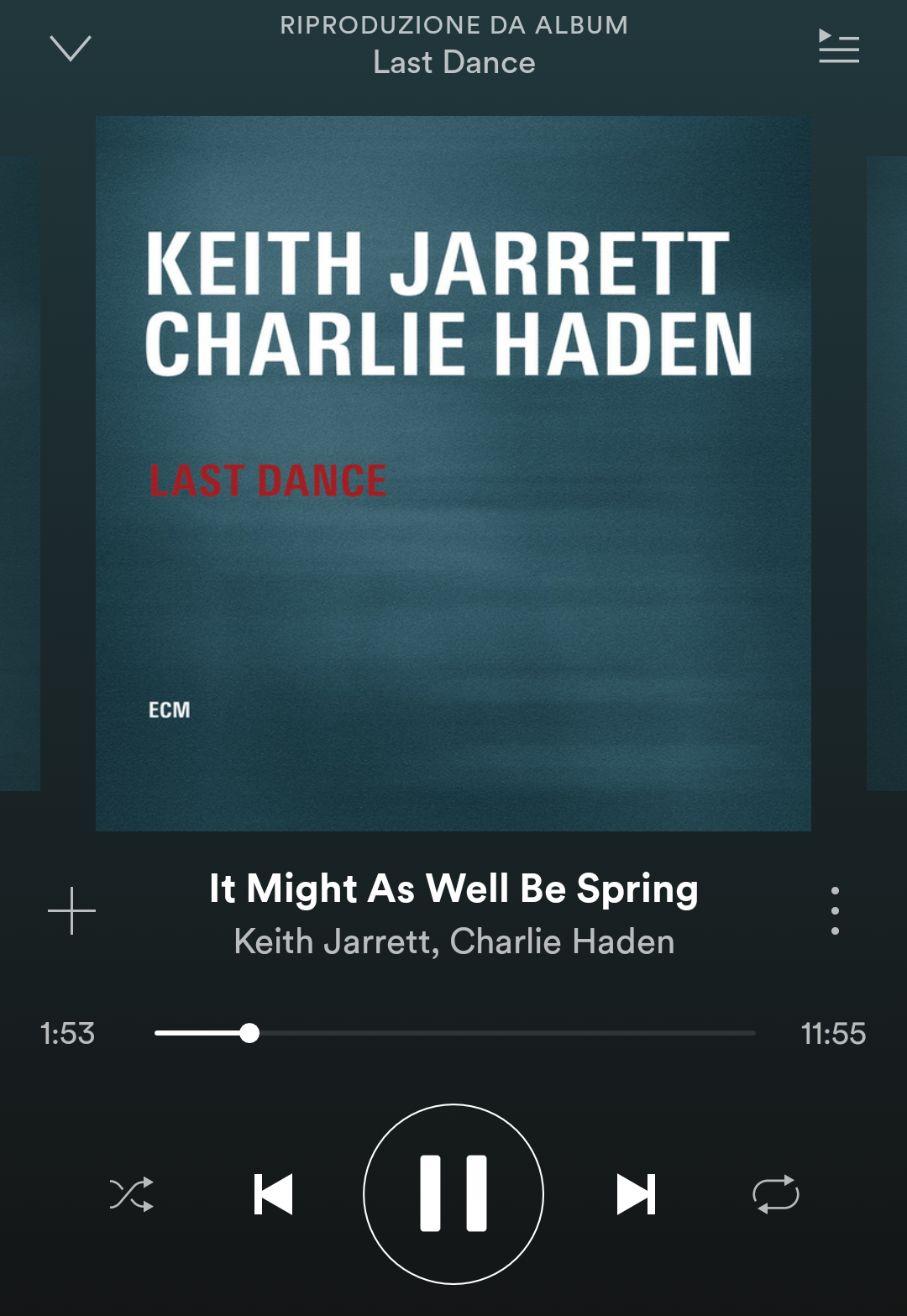 Keith Jarrett e Charlie Haden - Last Dance su Spotify