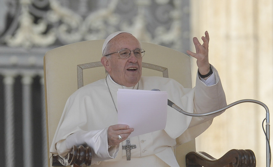 Papa Francesco durante i suoi discorsi