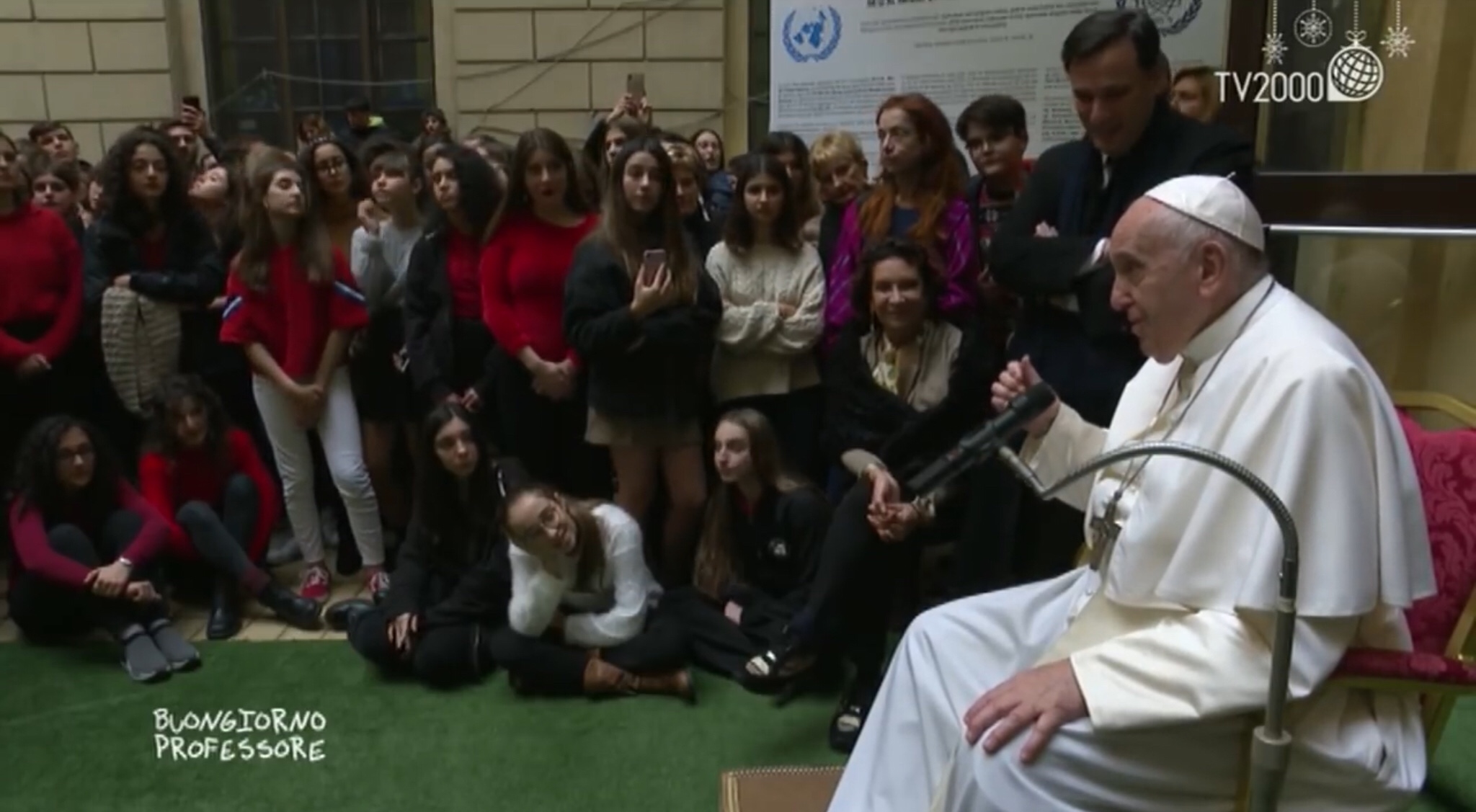 Papa Francesco fra gli alunni romani del Liceo Albertelli