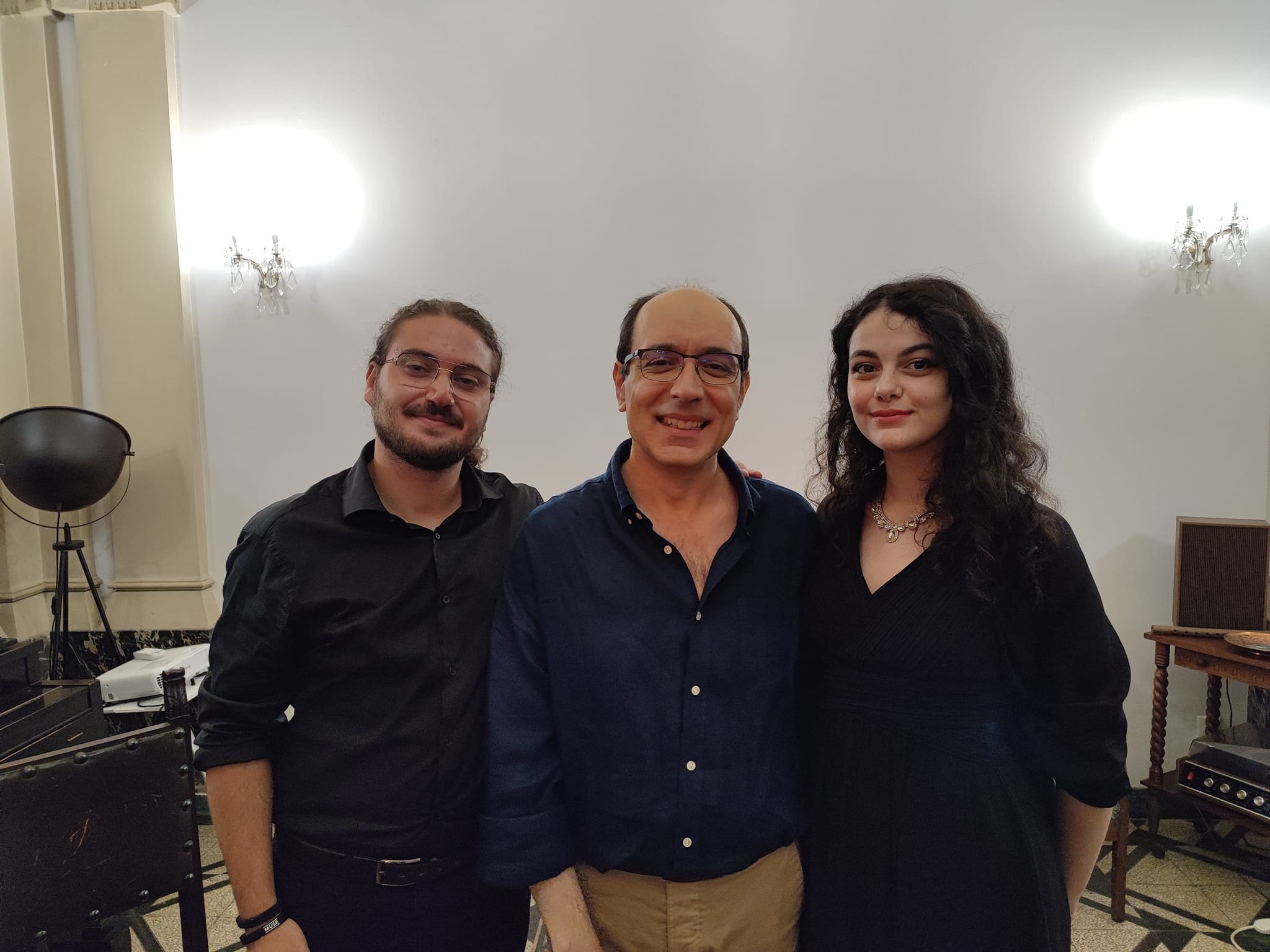 Andrea Amici con Carlo Geraci e Alice Mulìa alla presentazione di "Ora siete tornati a vivere"